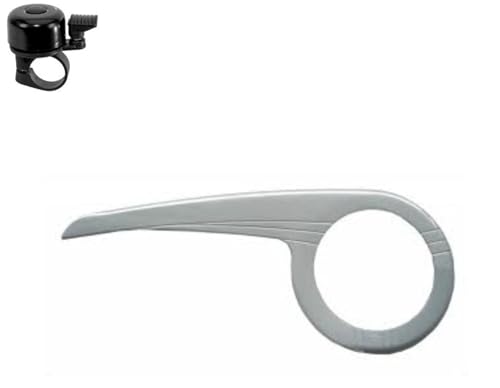 HEBIE Kettenschützer Fahrradkettenschutz 0360 E2 42 Zähne Silber inkl. maxxi4you Fahrradklingel