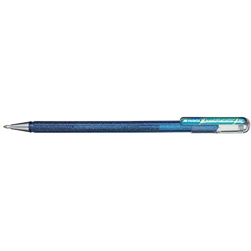 Stylo roller Hybride Pentel Dual Pen encre gel bleu vert calligraphie