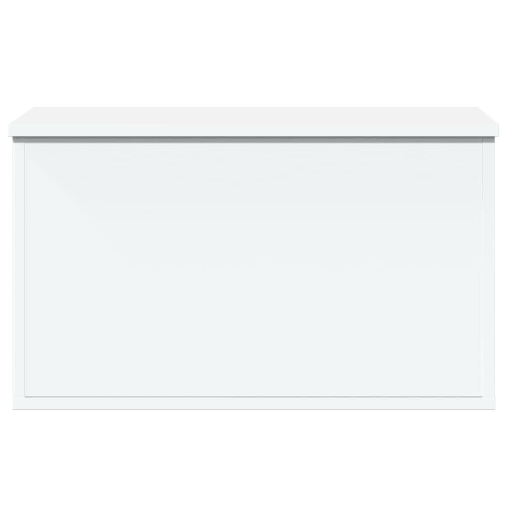 Homgoday Mobili Contenitore Portaoggetti Bianco 60x35x35 cm in Truciolato, Cassapanche e Bauli per Esterni, Contenitore da Giardino, Porta Attrezzi da Giardino, Pouf da Esterno
