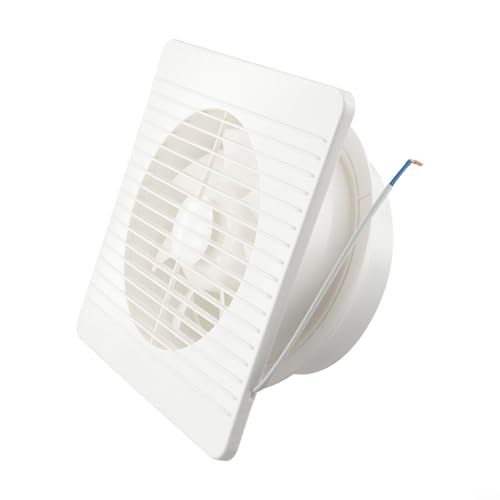 Niceminiwall 6 Inch and 8 Inch Wall Mounted Exhaust Fan with Anti- Design for Bathroom, Kitchen and Toilet Ventilation - Quiet Operation, ABS Material, White (8inch)