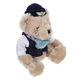 Doux : fabriqué à de matériaux doux, cette poupée ours offre une touche douillette et réconfortante, idéale pour se , animal en peluche esthétique, gilet d'habillage ours