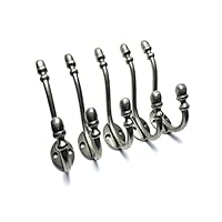 Oakcrafts - Antique Acorn Design Cast Iron Coat Hook - 5\" / 130mm - Pack of 5 Hooks