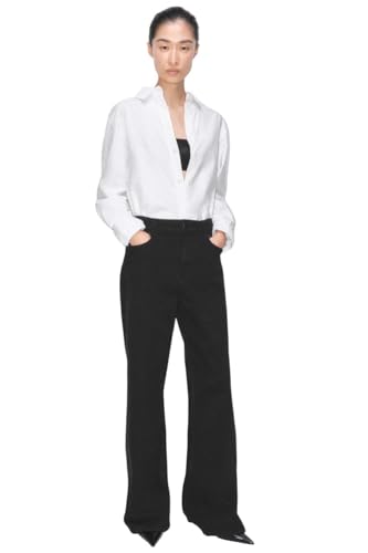 Image of KOTTY Women's High-Waist Button Relaxed Fit Casual Ankle Length Stylish Jeans