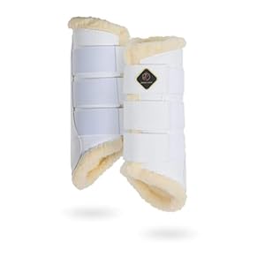 Kavallerie Dressage Horses Boots: Fleece-Lined Faux Leather Woof Brushing Boots for Training, Jumping, Riding, Eventing – Quick Wear for Breathable, Lightweight & Impact-Absorbing Wrap