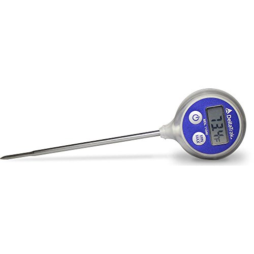 DeltaTrak 11040 FlashCheck Lollipop Min/Max Auto-Cal Thermometer w/ Reduced Tip Probe,Blue