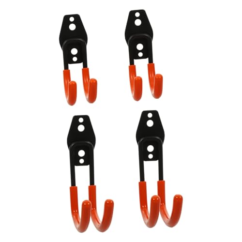 NULYLU 4pcs Heavy Duty Garage Hooks Ladder Hook Tool Organizer for Wall Storage for Garden Tools Shovels Mops Easy Installation Durable Design