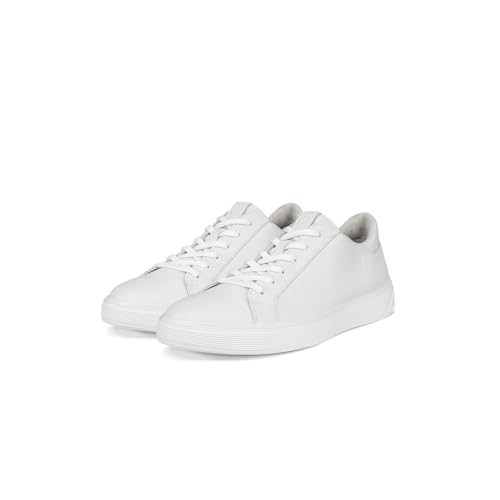 ECCO Men's Street Tray Sneaker, White, 8-8.5 M US2