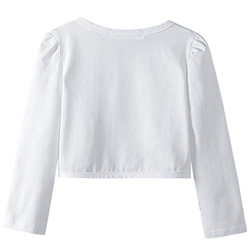 Girls Long Sleeve Lace Bolero Shrugs Cotton Cardigan Dress Cover Up2