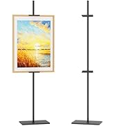 Kawaiita Adjustable Easel Stand for Picture Frames, Holds Frames Up to 63" Tall, Floor Heavy Duty...