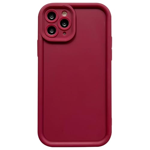 Image of Puxicu Slim Case for iPhone 11 Pro Max, Enhanced Camera Protection, Shockproof Skin-Friendly Touch Soft Case Cover for iPhone 11 Pro Max Phone 6.5 inch, Wine