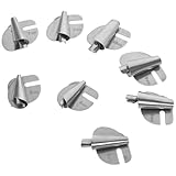 DEARMAMY 8 Stück Universelles Nähmaschinen Zubehör mit Edelstahl Rollsaumfuß Spiralsaum Nähfuß und Saumpressaufsatz für Präzise Stoffkanten und Effizientes Nähen zu Hause