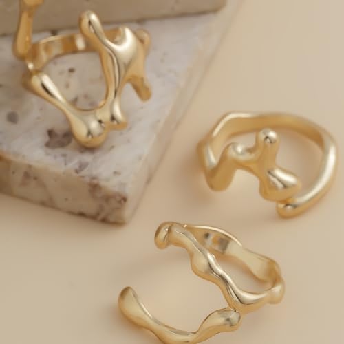 Image of Shining Diva Fashion Combo Set Gold and Silver Plated Rings for Women and Girls Stylish