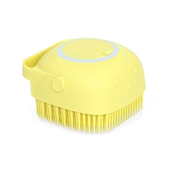 Black Foru Body Scrubber with Soap Dispenser Brush, Silicone Exfoliating Brushes, Soft Body Exfoliator, Bath Loofah for Babies, Kids, Women, Men and Pets (Multicolor) (Pack of 1) 3
