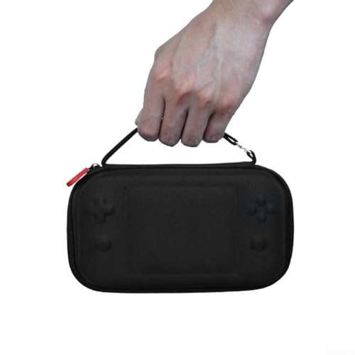 Funda de transporte rígida compatible con consola de juegos retro Anbernic RG477M, bolsa de almacenamiento de viaje de EVA negra con interior seguro para dispositivos, cables y accesorios, 19,7 x 11,5