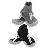 TOPPERFUN 2 pares Zapatos Niña Antideslizantes Calcetines Zapatillas Transpirables para Niñas Calzado para Gateo y