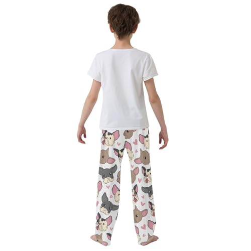 Boys' Pants Bulldog Dog Puppy Retro Long Bottoms Jogger Pants Elastic Waist Trousers with Pockets S-XL3
