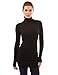 PattyBoutik Women's Turtleneck Long Sleeve Sweater (Black M)