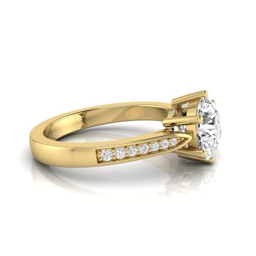 IGI Certified 2.10 Carat Round Cut (2 Ct, F, VS1) 14K Gold Lab Grown Diamond Engagement Ring For Women4