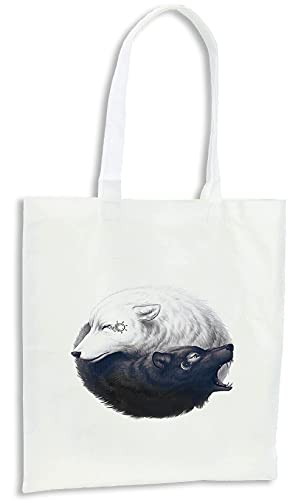 MERCHANDMANIA PACK 2 BOLSAS YIN Y YAN LOBOS LOBO CHEROKEE cocina compra kitchen