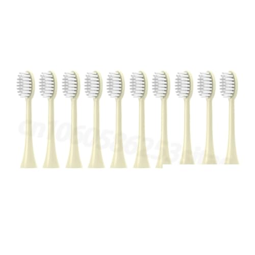 5/10個、Ulike交換用歯ブラシヘッドと互換性あり、DuPontノズルの交換用ブラシヘッド(Yellow)