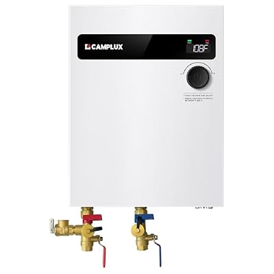 CAMPLUX 18kW 240V Tankless Electric Water Heater Bundle with 3/4 IPS LF EXP E2 with PRV Tankless