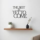 Hicarer 15.7 x 12.4 Inch The Best Is Yet to Come Sign Motivational Metal Wall Art Inspirational Wall Decor Black Hanging Positive Quote for Gym Office Home Decor Encouragement Gifts