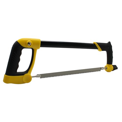 JDBrands 12" Hacksaw with 3 x 12in. / 300mm Carbon Steel Blades | 5TPI | 18TPI | 24TPI | for Proffesional & DIY
