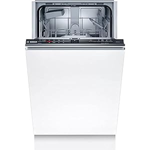 Bosch Hausgeräte SRV2HKX41E Serie 2 Geschirrspüler Vollintegriert, 45 cm breit, Besteckkorb, Extra Trocknen auf Knopfdruck, InfoLight rot, AquaStop Schutz gegen Wasserschäden, Mehrfarbig