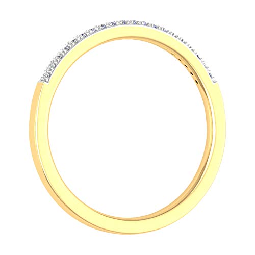 1/10 Carat White Diamond Ladies Anniversary Wedding Stackable Ring in 10K Gold2