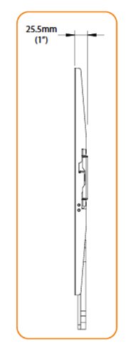 Atdec Th-3060-Uf Ultra Slim Tv Wall Mount With Locking Mechanism For Displays Up To 110-Pound, Black #TOP3