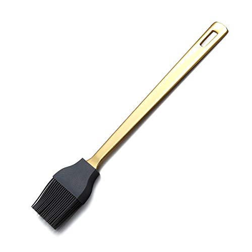 Berglander Gold Basting Brush, Kitchen Brush For Cooking With Titanium Gold Plating, Barbeque Brush, Pastry Brush, BBQ Brush, Dishwasher Safe, Easy to Clean