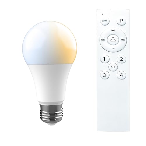 Pispoer LED電球 E26口金、ハロゲン電球100 Wに相当し、色温度2700 K-6500K無極調光、スマートランプ、リモコン調光 、1個装