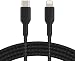 Produktbild Belkin geflochtenes USB-C-/Lightning-Kabel (iPhone-Kabel zum Schnellladen für das iPhone 14 oder ältere Modelle) Boost Charge MFi-zertifiziertes iPhone USB-C-Kabel (1 m, Schwarz)