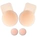 Produktbild Blooven Klebe BH Push Up, Freedom Bra Trägerloser BH Nippel Cover Unsichtbarer Brust Lift Up Adhesive Pasties Aufkleber Rückenfrei Lifting Bra Büstenhalter (Beige, XL)