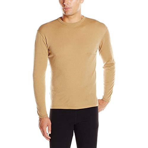 100% Merino Wool - Men's Long Sleeve Crew Shirt - Thermal Base Layer