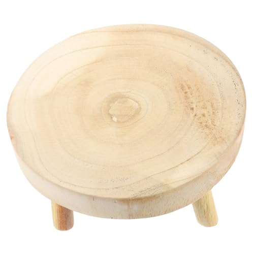 Alipis Sgabello in Massello per Piante da ed Supporto Rotondo Stabile per Vasi e Esposizione Fioriere Piedistallo Liscio e Resistente Piante Multifunzionale e Giardino