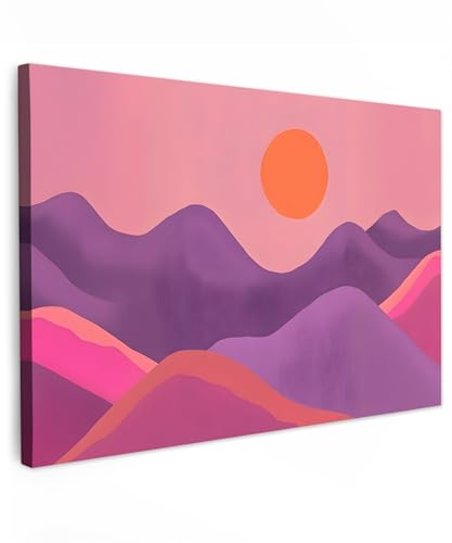 MuchoWow© Wandbilder Groß 120x80 cm XXL Wohnzimmer Wanddeko Schlafzimmer Zimmerdeko Wandgemälde Zimmer Deko auf Wand Dekoration Wall Art Lila - Abstrakt - Landschaft MuchoWow© Wandbilder Groß 120x80 cm XXL Wohnzimmer Wanddeko Schlafzimmer Zimmerdeko Wandgemälde Zimmer Deko auf Wand Dekoration Wall Art Lila - Abstrakt - Landschaft