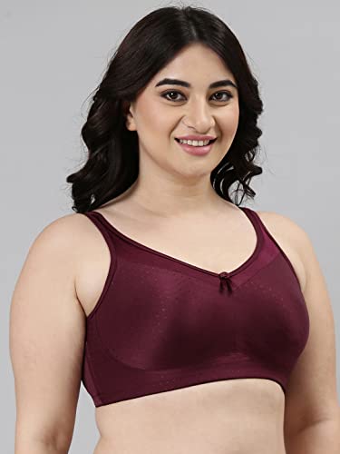 Image of Enamor Hidden X-Frame and Smoothening Women's Full Support Everyday Bra - Jiggle Control, Non Padded, Wirefree, Full Coverage - FB12 (Available in Plus Sizes)