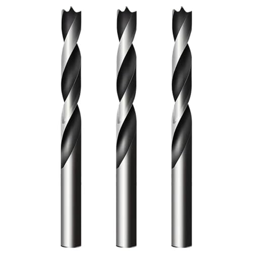 Foret à tête fraisée 8mm hélicoïdal à trois points en acier rapide pour bois