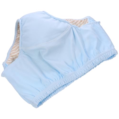 LOORGVEL Pañales para Adultos Lavables de Algodón Azul Braguita Urinaria Talla L para Incontinencia Femenina Ropa Interior Antifugas Reutilizable y Transpirable para Mayores y Pacientes