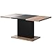 Produktbild trendteam smart living - Esstisch - Kendo - Eiche/Schwarz - Esszimmertisch - (BxHxT) 160 x 76 x 80 cm - eleganter Säulentisch geeignet für Küche, Esszimmer oder Wohnzimmer