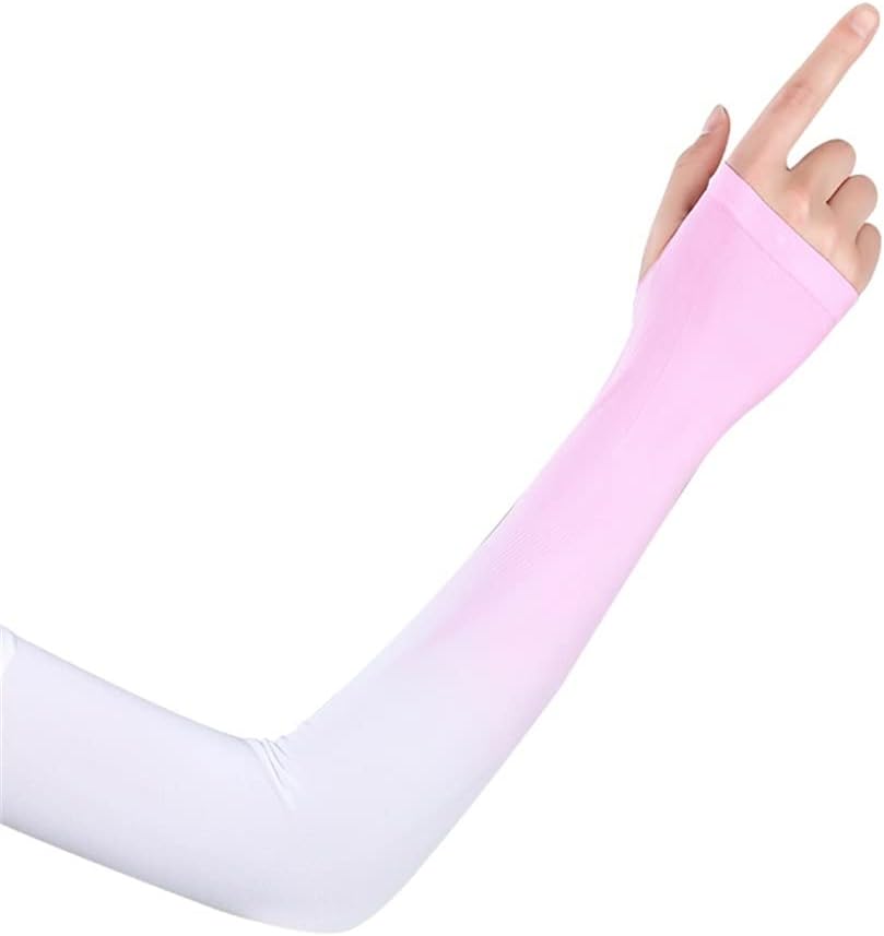 HBJWOV Gradient ICY Sleeves Female Ice Silk Arm Guard Sleeves Artifact Driving Gloves(E)
