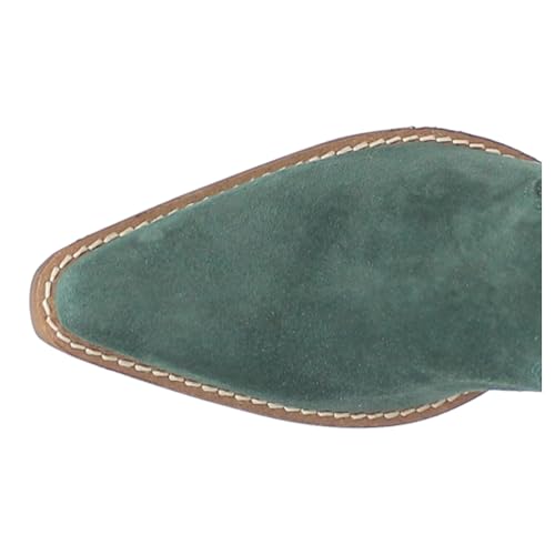 Dingo Womens Wild Child Fringe Snip Toe Pull On Casual Boots Over the Knee Mid Heel 2-3" - Green4