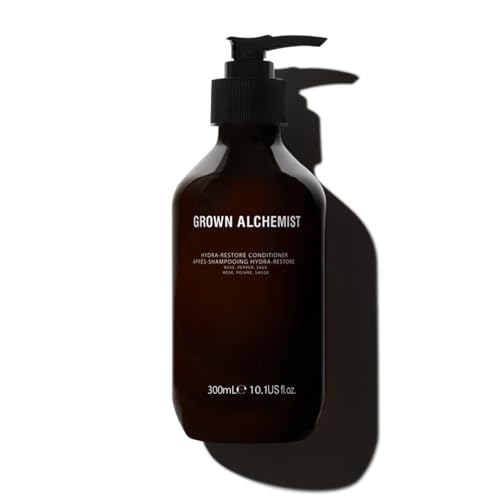 Grown Alchemist Hydra-Restore Conditioner - Damask Rose, Chamomile, Lavender Stem, Organic, Hydrating, Clarifying, Deep Cleansing Conditioner - Natural Silicone Free, Vegan Hair Conditioner 300 ml
