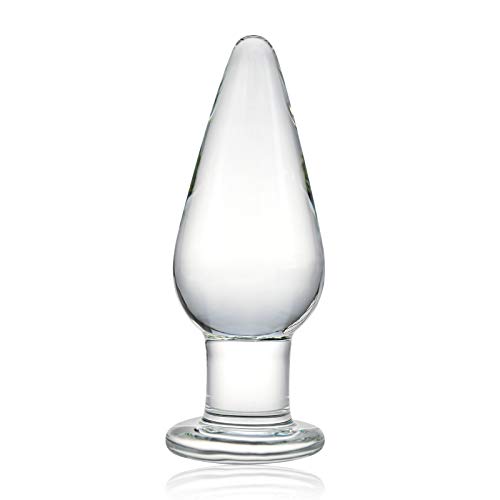 Roluck Konische Glas Analplug Kristall Analdildo Buttplug Analspielzeug für Frauen Männer Masturbation
