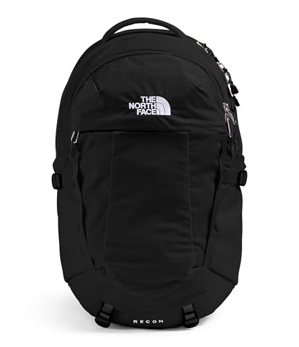 The North Face Women's Recon Everyday Laptop Backpack - Commuter Travel Bag, 16' Laptop Sleeve, Water-Repellent, TNF Black/TNF Black-NPF, One Size
