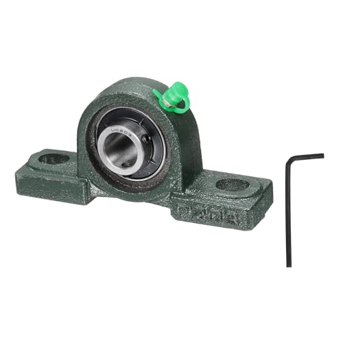 uxcell UCP203 Pillow Block Bearings, 17mm Bore Self Alignment, Solid Cast Iron Base, Chrome Steel Flange Mounted Pillow Block Ball Bearing, (ABEC3)