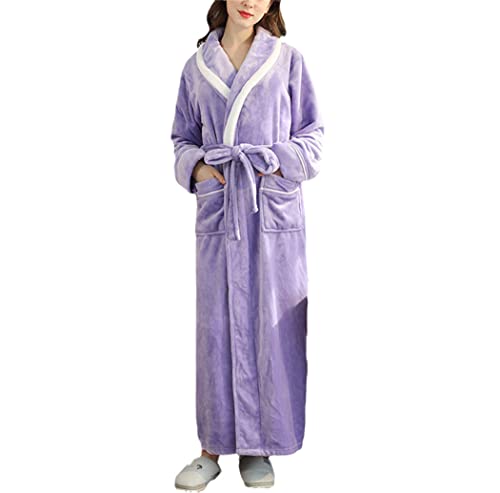 Peignoir couple en flanelle unie robe de chambre d'hiver chaude et douce taille XL couleur unie