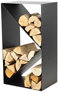 Support à Bois Relaxdays - Étagère Cheminée Métallique Pour Rangement Intérieur/Extérieur - 170x44,5x30 Cm