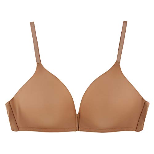 Undies.com Women's Custom-Knit Microfiber Convertible Wire-Free Everyday Bra, Cappuccino, 34B #TOP9